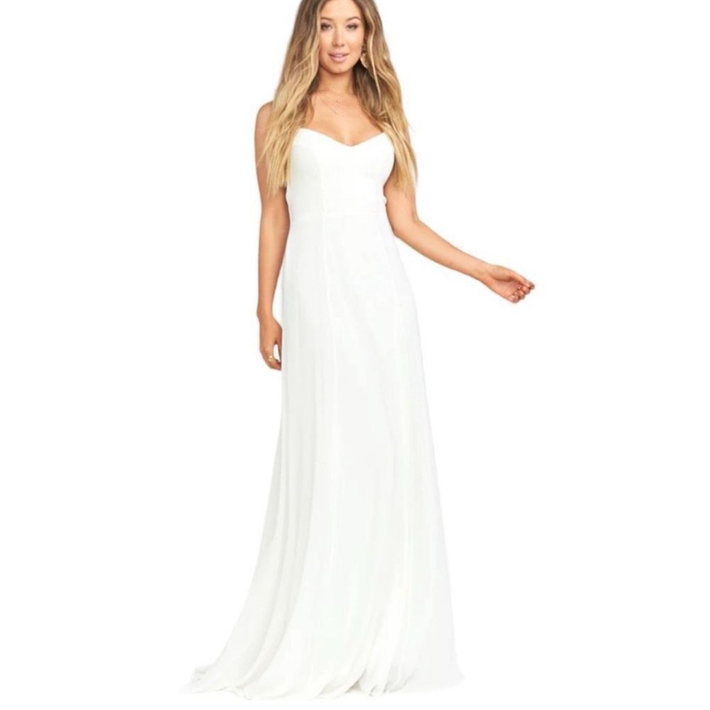 NWT SHOW ME YOUR MUMU Women's Godshaw Goddess Gown Maxi White XL